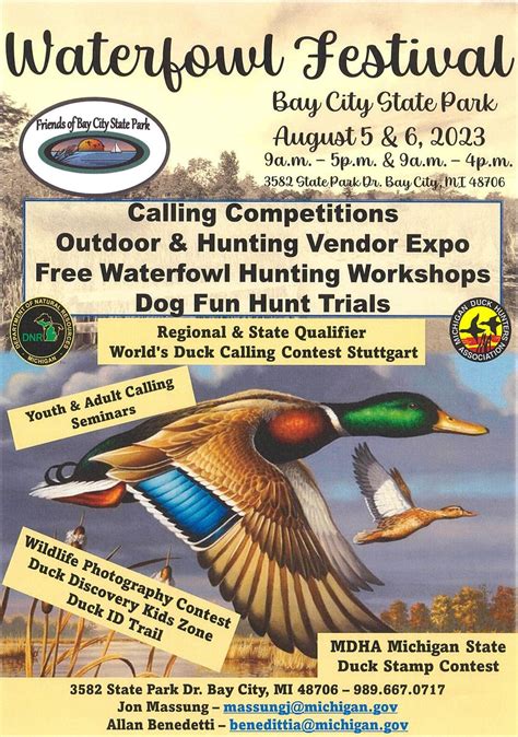 Waterfowl festival - New Exhibitors/Vendors: Please fill out our Interest Form and we will be in touch when registration for the 2023 Festival opens. If you have been an exhibitor/vendor at past Festivals, there is no need to fill out the form. We will contact you when registration opens.